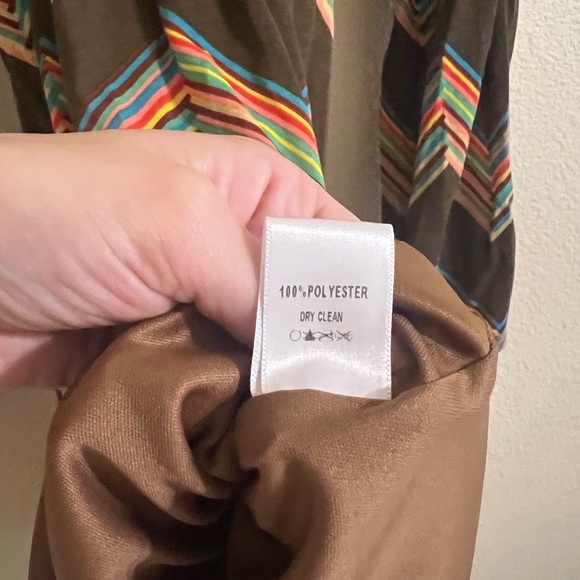 Multicolor Chevron Pattern Dress - Picture 8 of 9